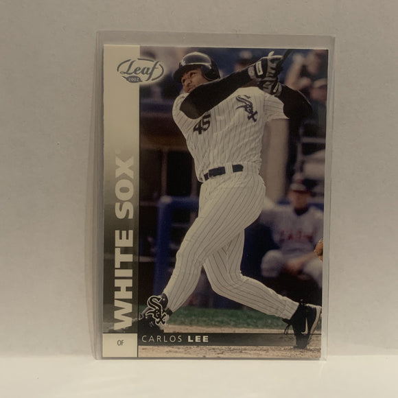 #15 Carlos Lee Chicago White Sox 2002 Donruss Leaf Baseball Card HL