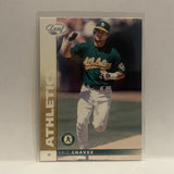 #35 Eric Chavez Oakland Athletics 2002 Donruss Leaf Baseball Card HL