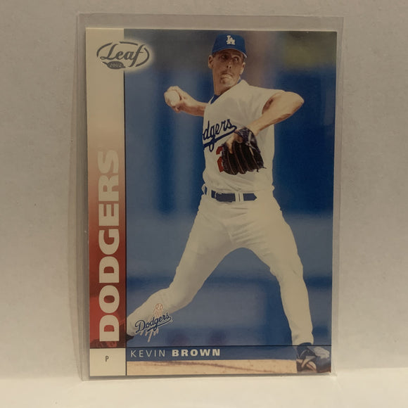 #78 Kevin Brown Los Angeles Dodgers 2002 Donruss Leaf Baseball Card HL