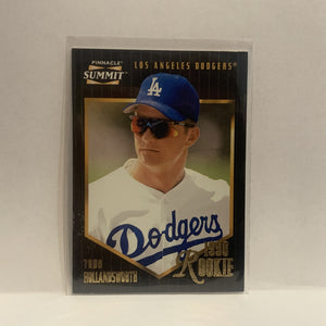 #189 Todd Hollandsworth Rookie Los Angeles Dodgers 1996 Pinnacle Summit Baseball Card HM